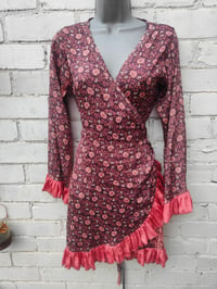 Image 6 of Wrap dress- Pinks s-m