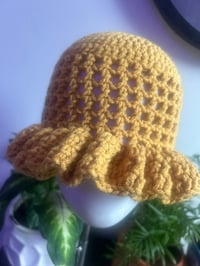 Image 4 of Ruffle Mesh Bucket Hat