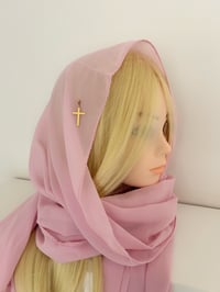 Image 1 of Holy Cross Veil (Pale Pink)