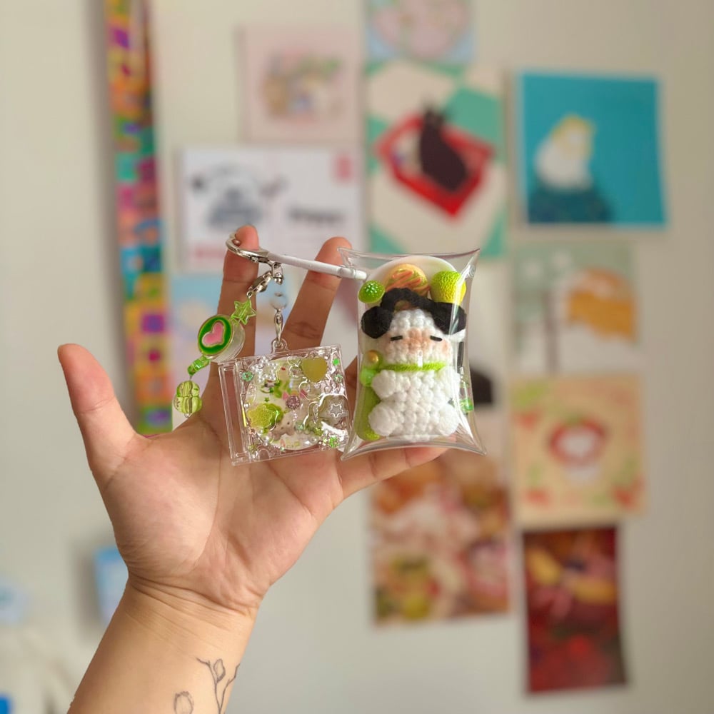 Image of DJ Happy keychain: Green