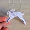 Purple Moon Hare, necklace.