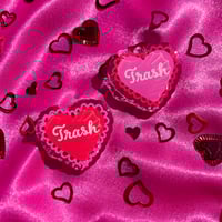 Image 1 of Trash Heart Valentines Pins