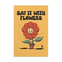 "Say it with flowers" postcard