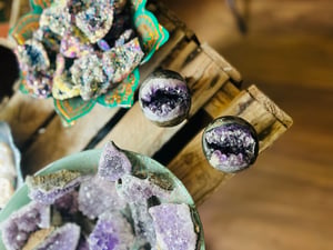 Image of High grade amethyst geode crystal ball 