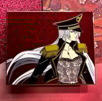 Image 3 of Black Lobelia Panel Enamel Pins