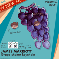 Image 2 of Grapes shaker keychain 