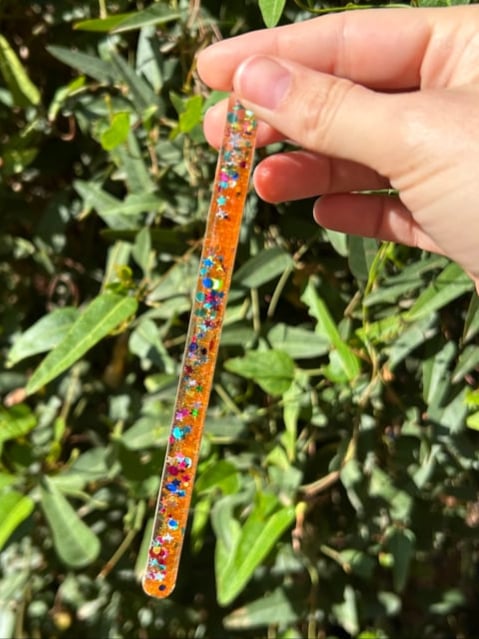 Image of Mini Translucent Orange Wand