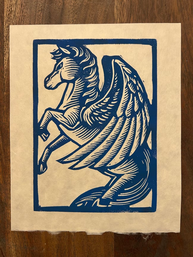 Greek Beasts Block Print Set