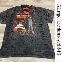 Xlarge biggie peach lace destroyed
