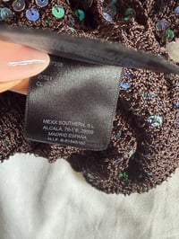 Image 8 of Vintage Y2K Aubergine iridescent sequin crochet cami 