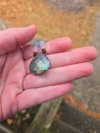 Image 2 of Labradorite knotted necklace