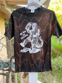 Image 1 of SMALL Be Gay Do Crime Godzilla Bleach Dye Shirt H28