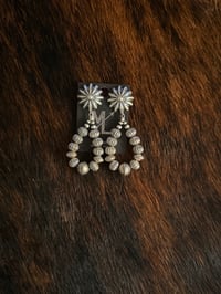 Image 2 of Concho Fluted Teardrop Hoops 