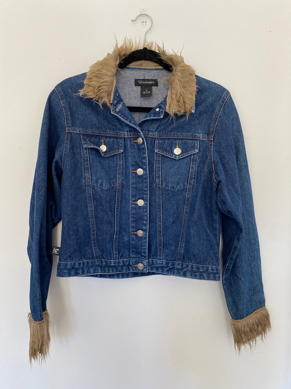 Image of Blue Denim Fur Jacket 