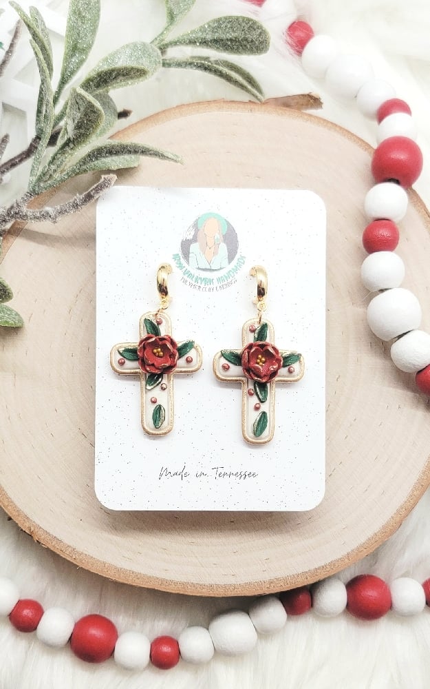 Image of Christmas Cross Dangles