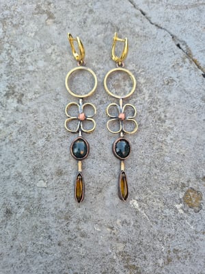 Long flowers earrings 