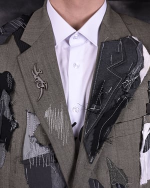 Image of MASSTAK - 42 Chemical Patchwork Blazer