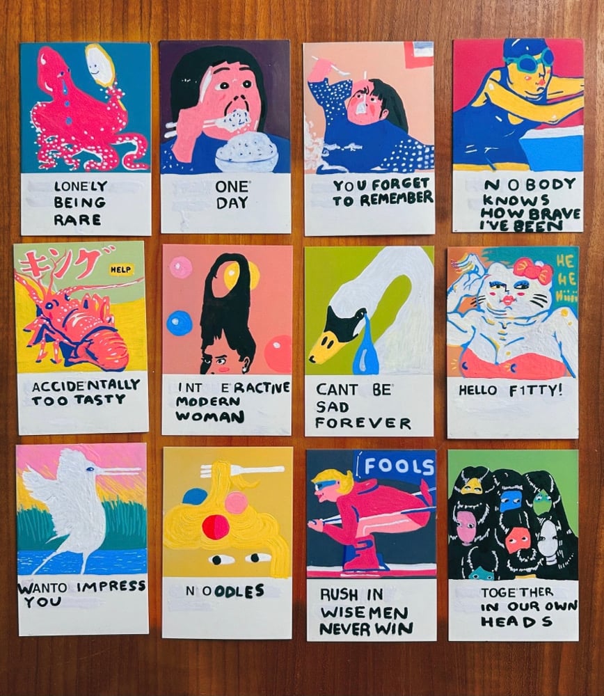 Image of Original hand-painted postcard: Paris Edition (No. 4)