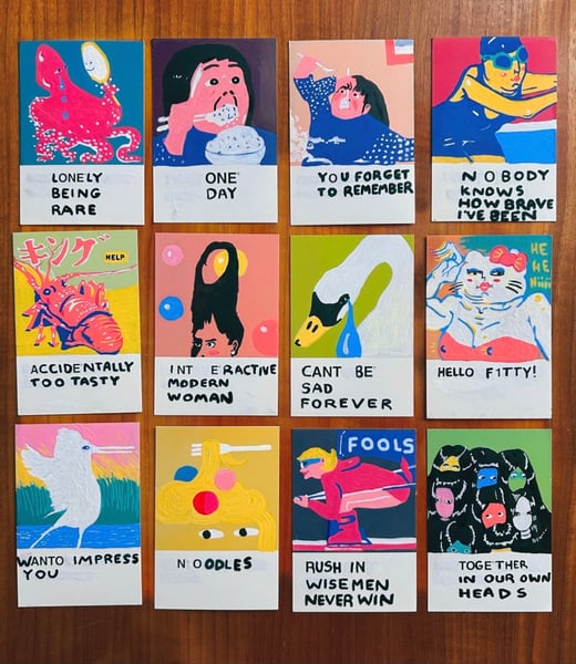 Image of Original hand-painted postcard: Paris Edition (No. 4)
