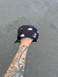 Image 4 of GREEN BRIM PARTLY CLOUDY NAVY NY YANKEES CUSTOM FITTED 