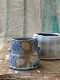 Image 2 of Small soda fired vase - light blue 