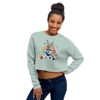 Image 5 of She Dwells in the Garden of Earthy Delights - Fleece Crop Sweatshirt