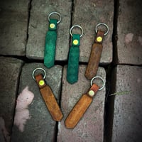 Image 2 of Leather Banner Keychain- large 