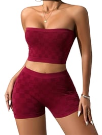 Image 1 of 2PC Strapless Bralette & Boyshorts