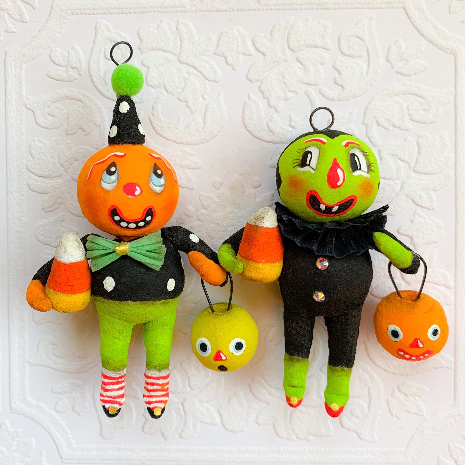 Green Goblin with Jack O' Lantern and Candy Corn | Spun Cotton