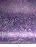 Marbled Paper Amethyst & Marrs Green - 1/2 sheets