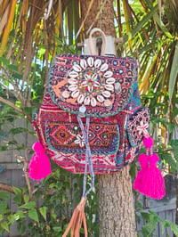 Image 1 of Skiathos back pack bag - oranges mix