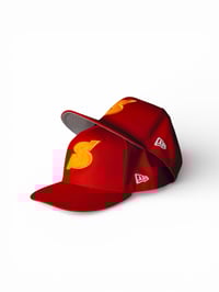 Image 2 of Red New Era Fitted Cap   7 5/8. 