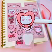 Image 3 of Love you Beary Much Holographic Vinyl Sticker Sheet