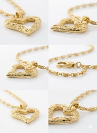 Image 3 of 18” Heart Nugget Necklace – 14k Gold Plated, Necklace for Women