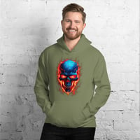 Image 8 of Flaming skull Unisex Hoodie