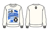 LocalHoops Built Local Crewneck Sweatshirt - Ivory White/Capri Blue