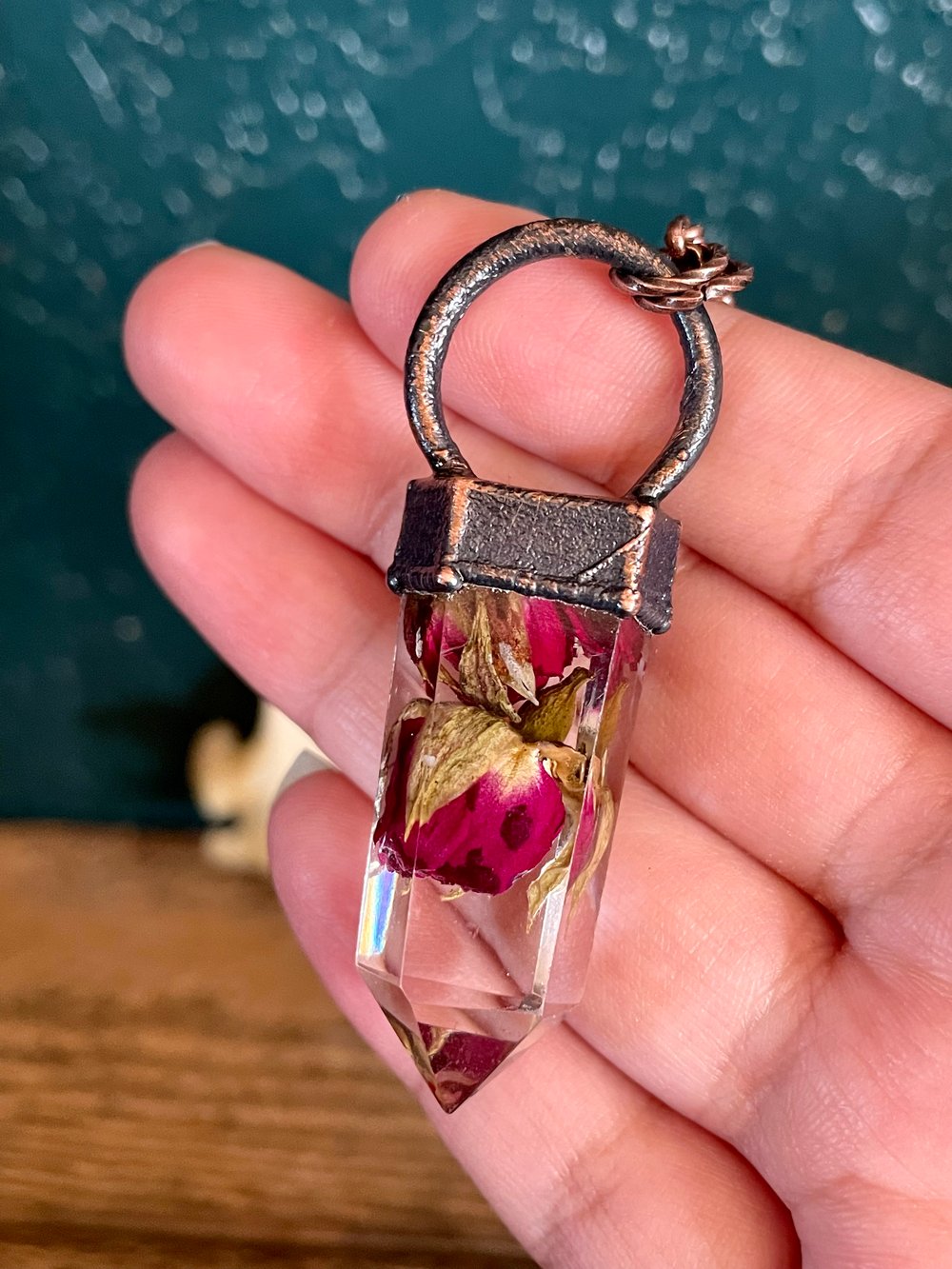 Crystal Rose Pendant 