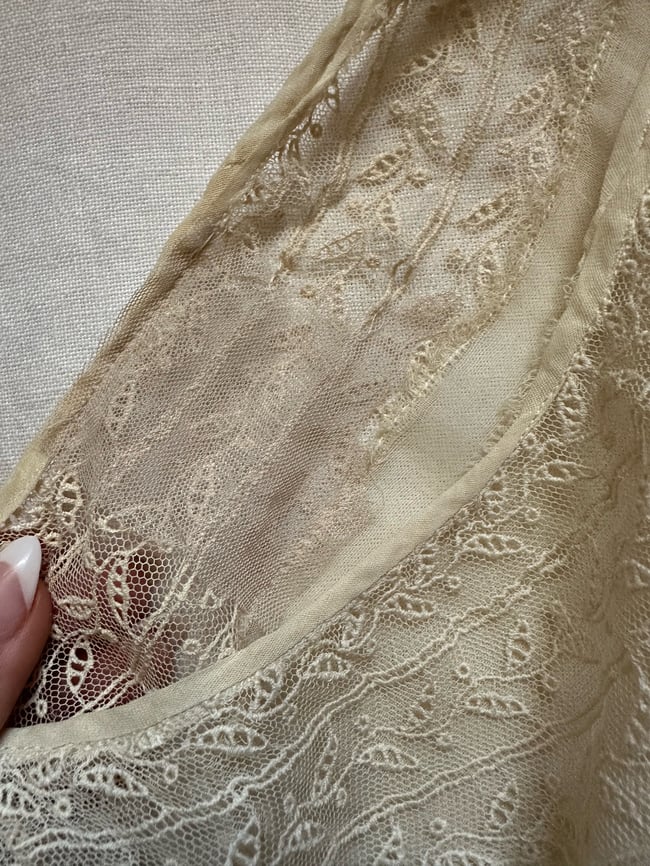 edwardian cotton voile dress with handmade lace