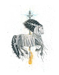 Carousel of Nightmares Bride Horse 11x14 Signed Art Print