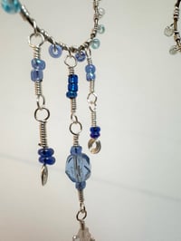 Image 2 of Blue Hoops with glass beads