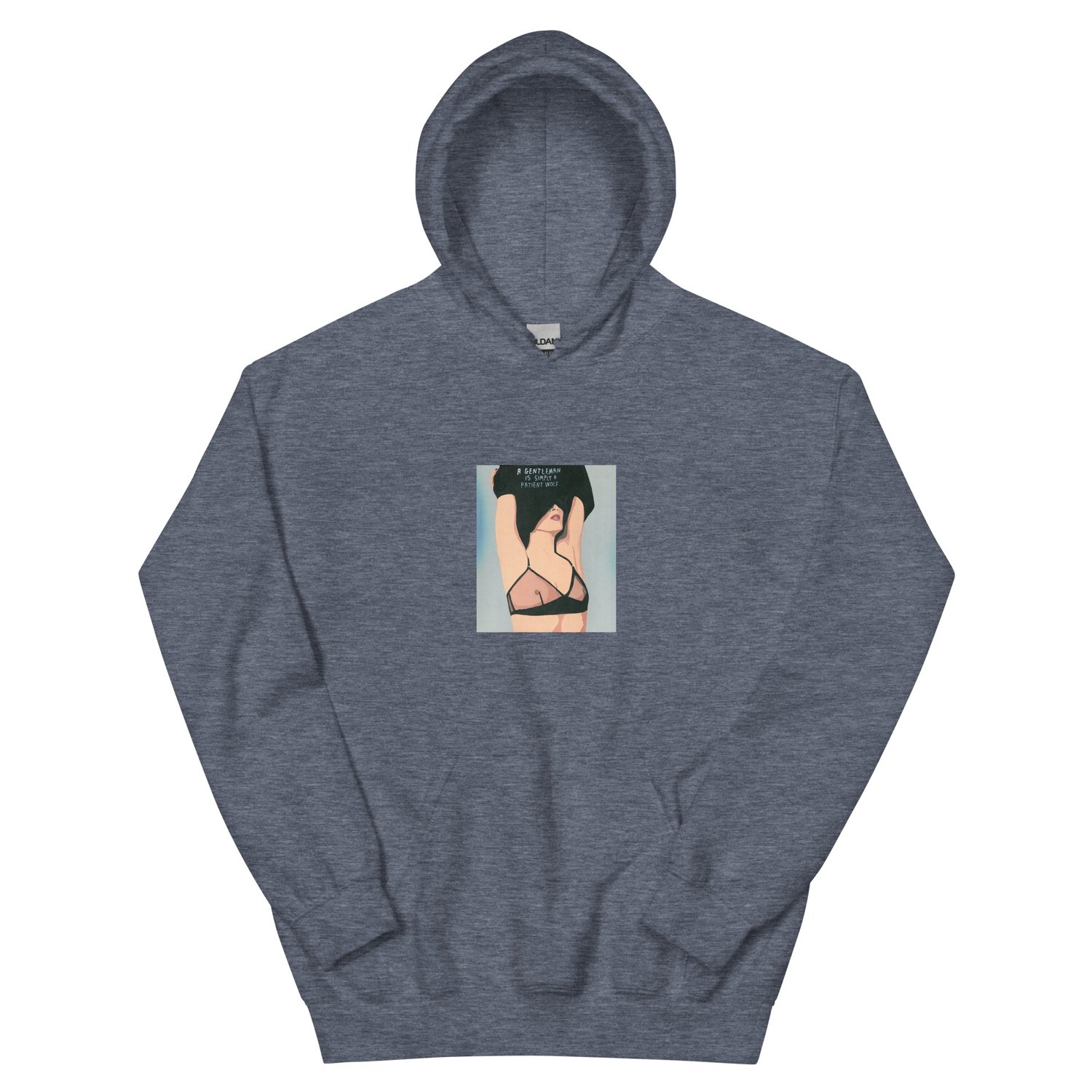 Image of A GENTLEMAN IS SIMPLY A PATIENT WOLF HOODIE