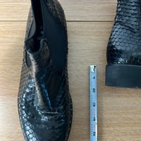 Image 11 of THE SHOE BOX Black Genuine Leather Snake Skin Textured Women’s Ankle Bootie’s