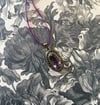 Superbe pendentif en or massif (bas titre) et grande améthyste, début 1900!