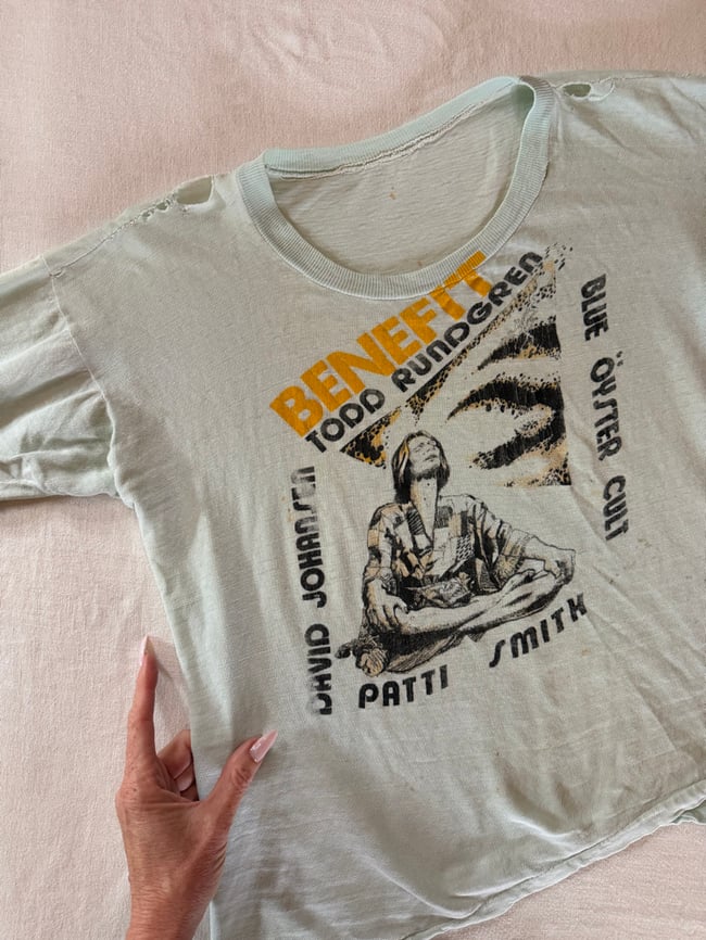 70s Patti Smith Todd Rundgren t shirt concert tour tee 