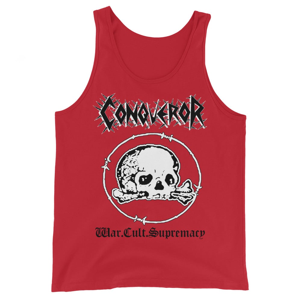 Image of Conqueror W.C.S Red One-Sided Tank Top