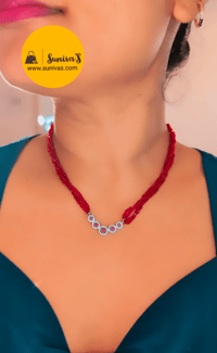 Image 1 of Milli_Short American Diamond Hydropotey Mangalsutra
