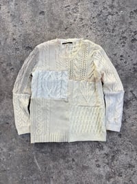 Image 1 of Talking About The Abstraction Patchwork Multi-Knit Sweater