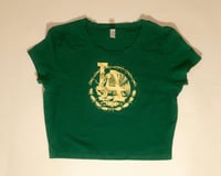 Para El Mundo Green Cropped Baby T