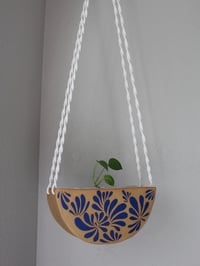 Image 5 of 'VERA AZUL' Hanging Ceramic Luna Planter