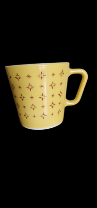 Image 16 of Set of 3 Pyrex Yellow Foulard Atomic Starburst Mugs 